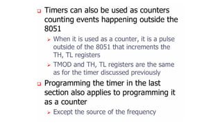 PPT TIMERS AND COUNTERS MICROCONTROLLERS
