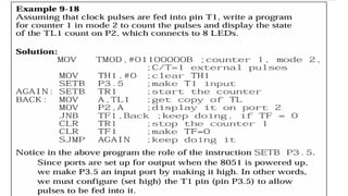 PPT TIMERS AND COUNTERS MICROCONTROLLERS