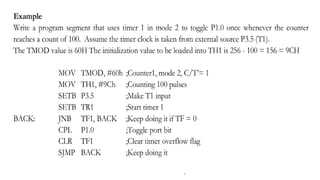PPT TIMERS AND COUNTERS MICROCONTROLLERS