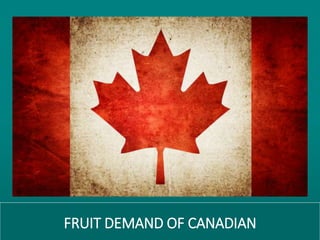EXPORT FROZEN DRIED DRAGON TO CANADA - MARKETING STRATEGY