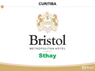 CURITIBA 
BRISTOL METROPOLITAN HOTEL 
Rua Emiliano Perneta, 261 – Centro - Curitiba/PR - (41) 3259-4800 
• 75 apartamentos 
• Estacionamento 
• Churrasqueira 
• Room Service 
• Restaurante 
• Bar 
• 2 minutos do Centro de Negócios 
• 3 minutos da UFPR 
• 5 minutos da Rodoferroviária 
• 20 minutos do Aeroporto Afonso Pena 
LOCALIZAÇÃO PRIVILEGIADA 
PENSADO PARA ESTADIAS DE 
LONGA PERMANÊNCIA 
 