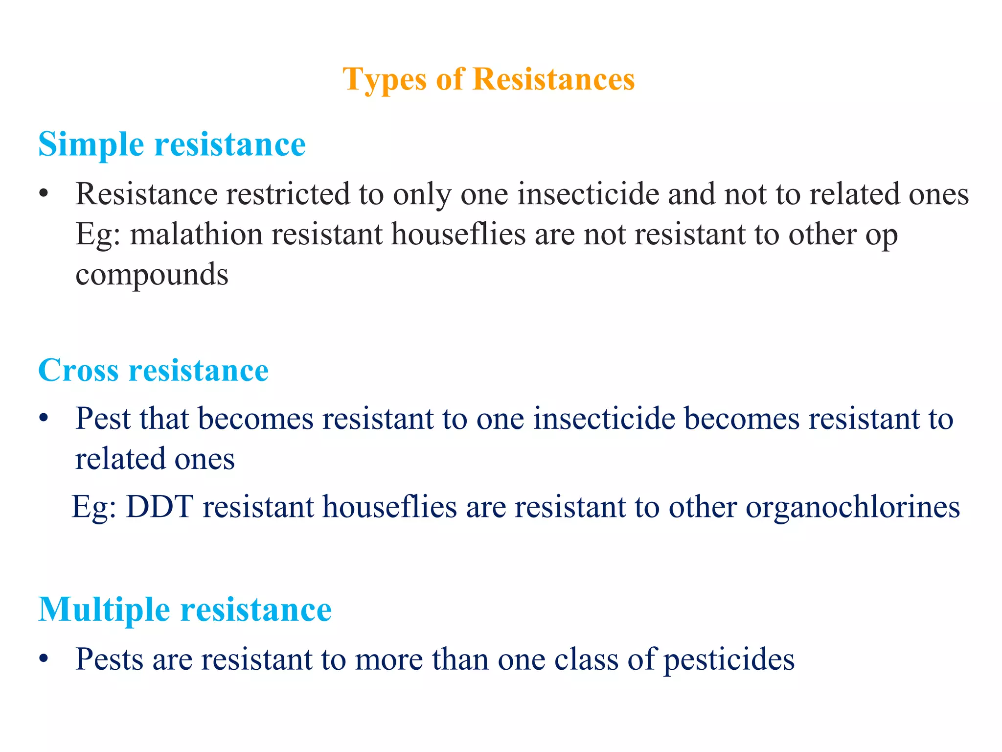 Multiple Resistance Insecide pest resistance to insecticides | PPTX