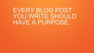 Why & how to blog