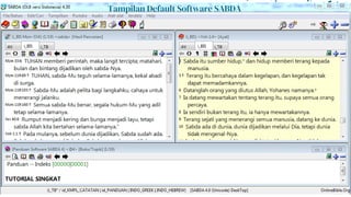 Tampilan Default Software SABDA
 