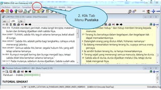 2. Klik Tab
Menu Pustaka
 