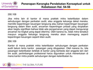 Penerapan Kerangka Pendekatan Konseptual untuk
Kebebasan Hal. 54-56
290.108
Jika mitra lain di kantor di mana praktek mitr...