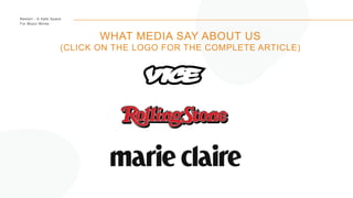 Restart - A Safe Space
For Music Minds
WHAT MEDIA SAY ABOUT US
(CLICK ON THE LOGO FOR THE COMPLETE ARTICLE)
 