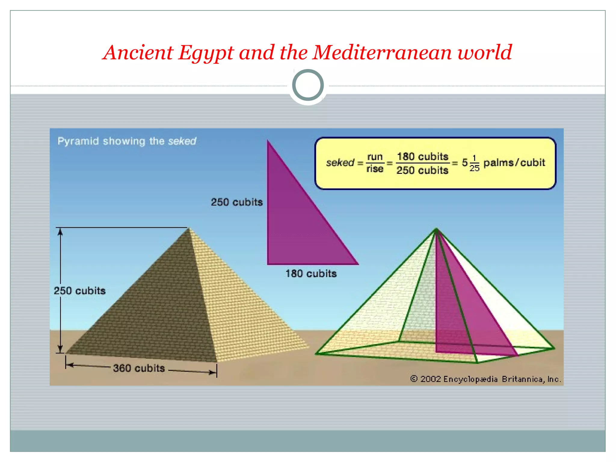 Ancient Egypt and the Mediterranean world
 