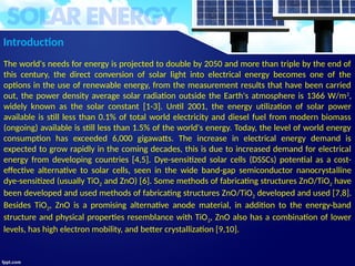 Enhancing Dye-Sensitized Solar Cell Efficiency Using Nanocomposite ZnO ...