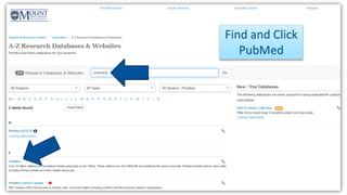 Getting Started with PubMed and MeSH | PPTX