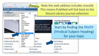 Getting Started with PubMed and MeSH | PPTX