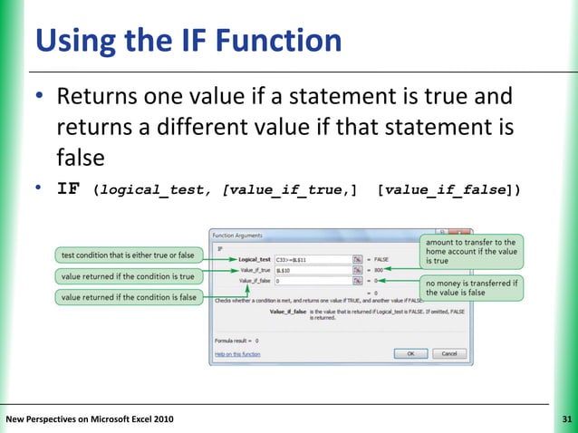 Tutorial 3 Working with Formulas and Functions | PPT