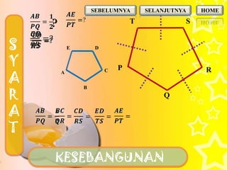 SEBELUMNYA       SELANJUTNYA   HOME

    ?                            T             S


S           E        D


Y                            P
A
        A                C                          R


R
                B
                                          Q

A
T

    KESEBANGUNAN
 
