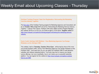 Weekly Email about Upcoming Classes - Thursday<br />31<br />