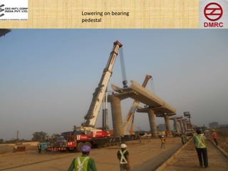 Lowering on bearing
pedestal
 