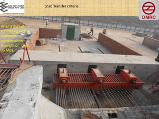 Load Transfer criteria
After 3 days of
concreting with a
minimum
compresshive
strength of conc.
35 Mpa.
 
