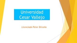 Universidad
Cesar Vallejo
Licenciado Peter Briceño

 