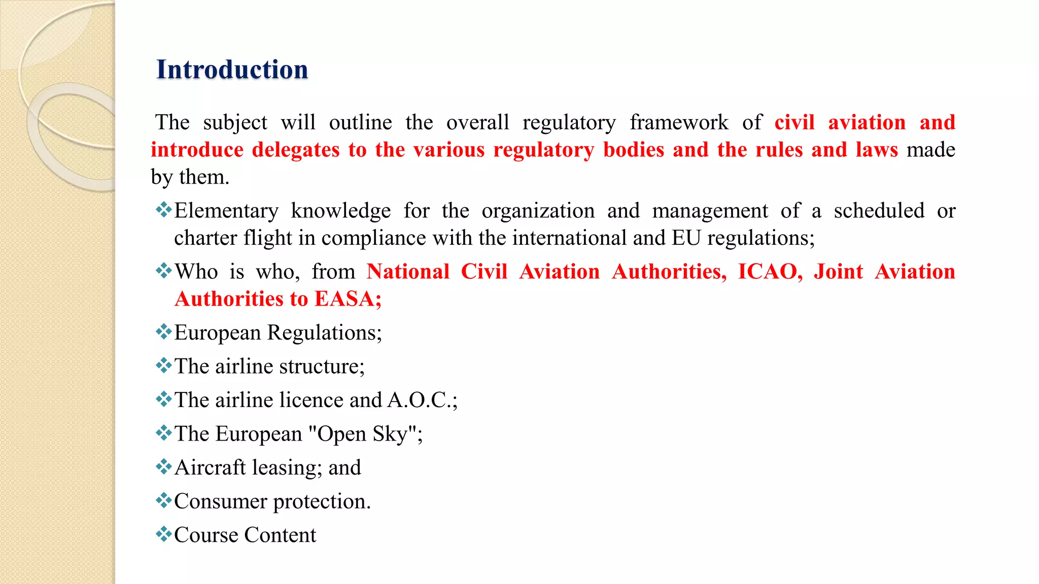 Air regulation lecture notes | PPTX