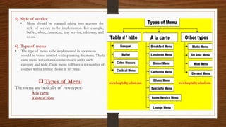 Menu planing | PPTX