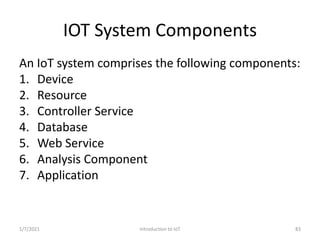 Introduction to IoT