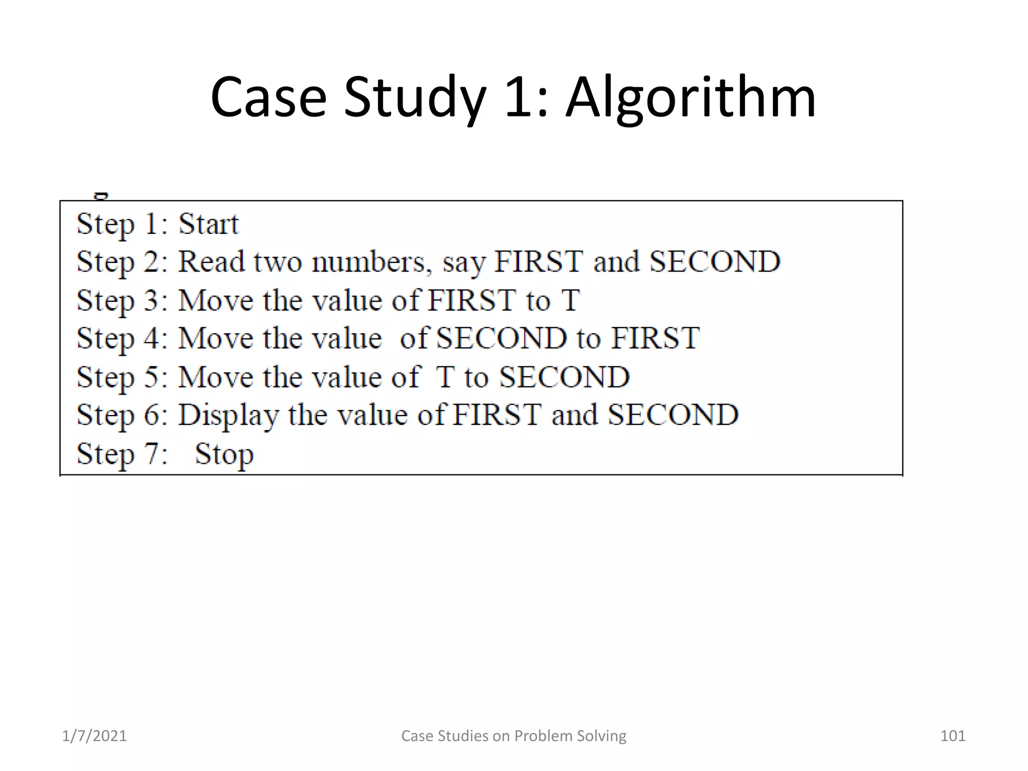 Problem Solving and Programming