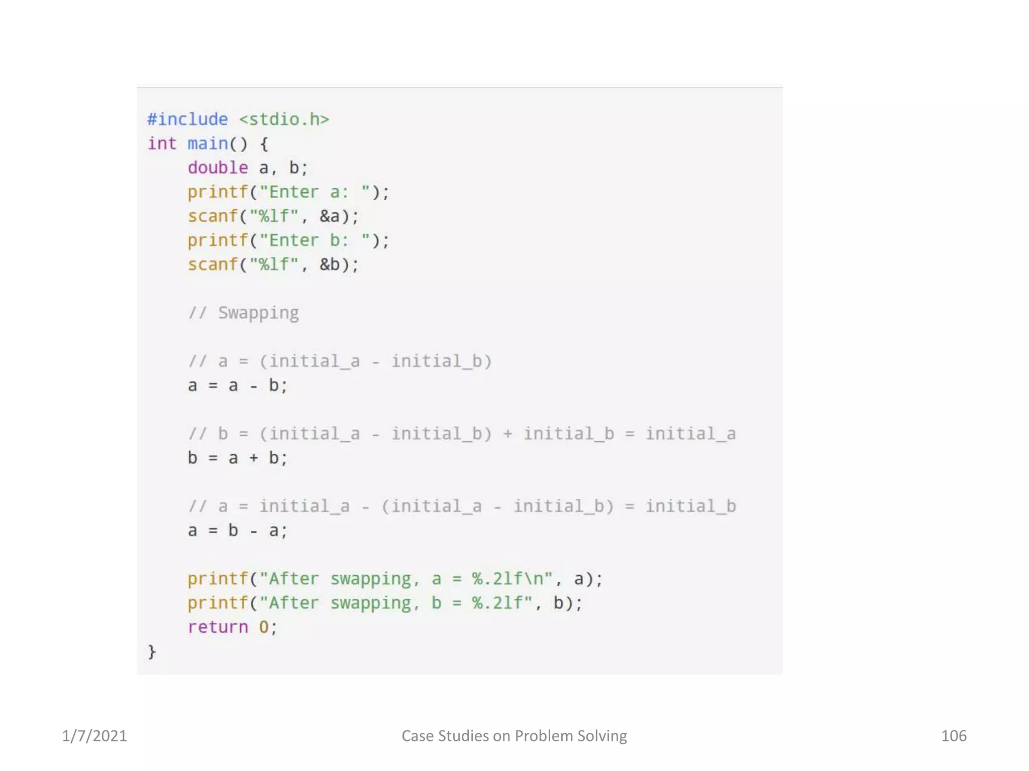 Problem Solving and Programming