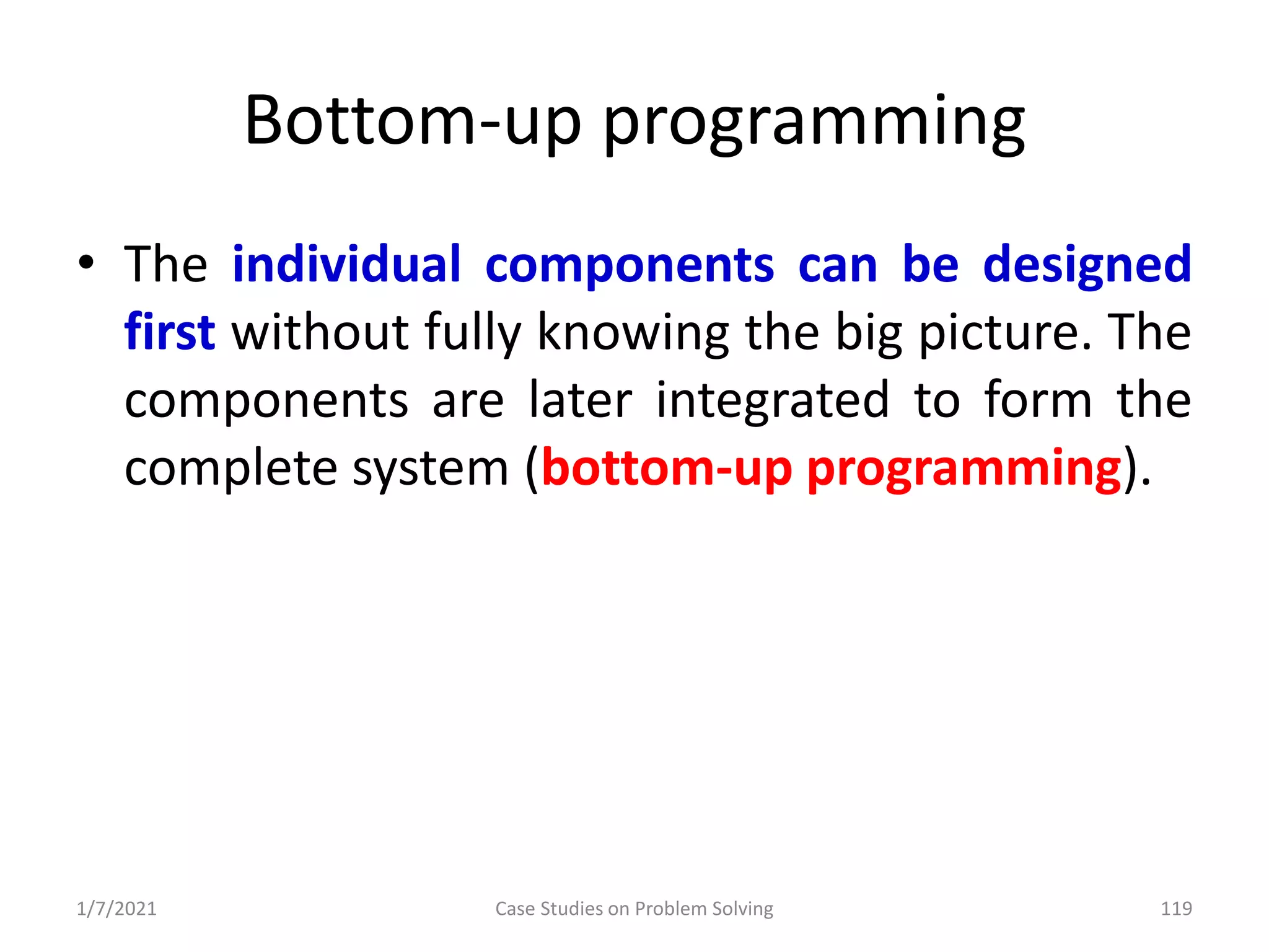 Problem Solving and Programming