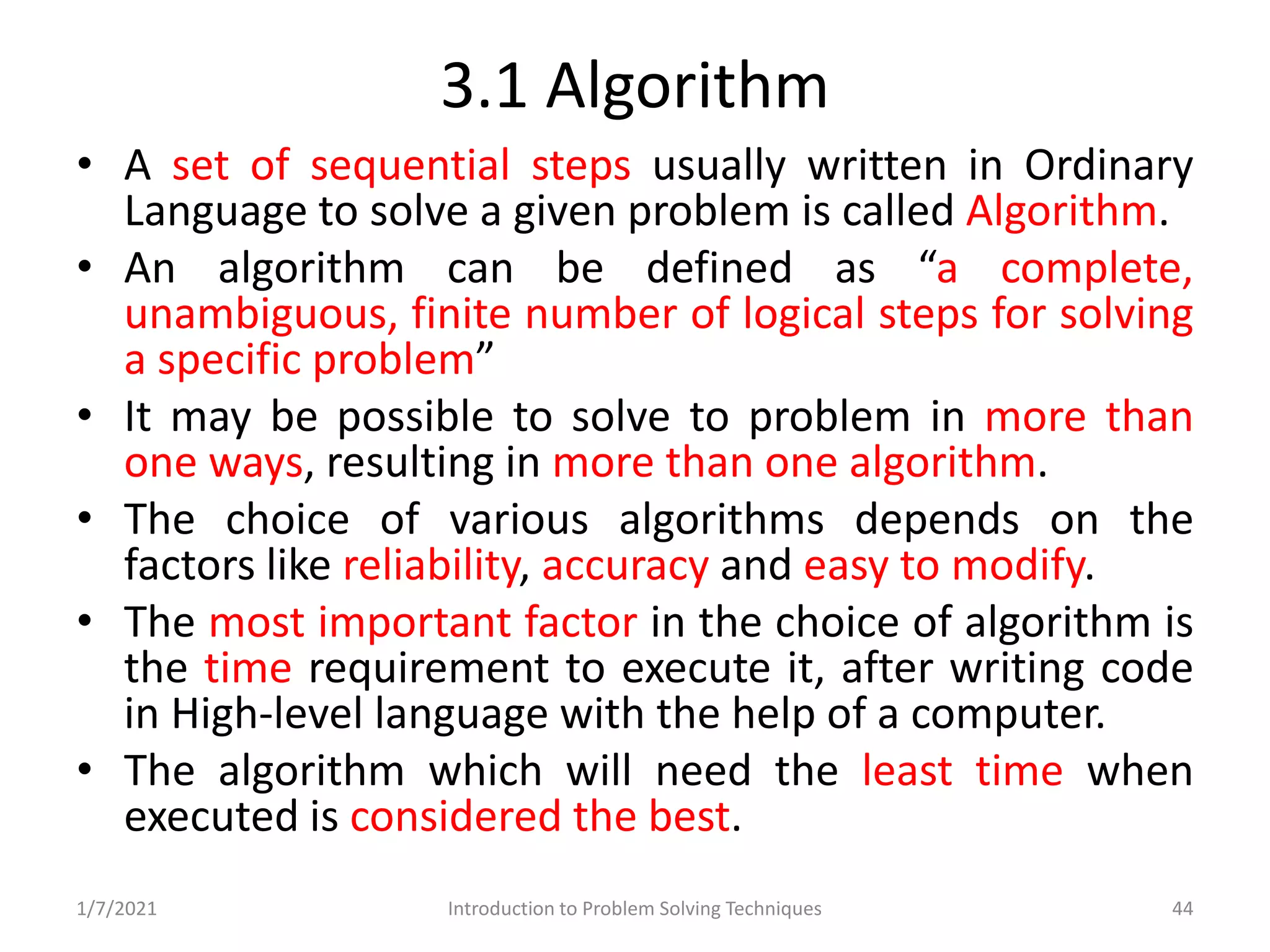 Problem Solving and Programming