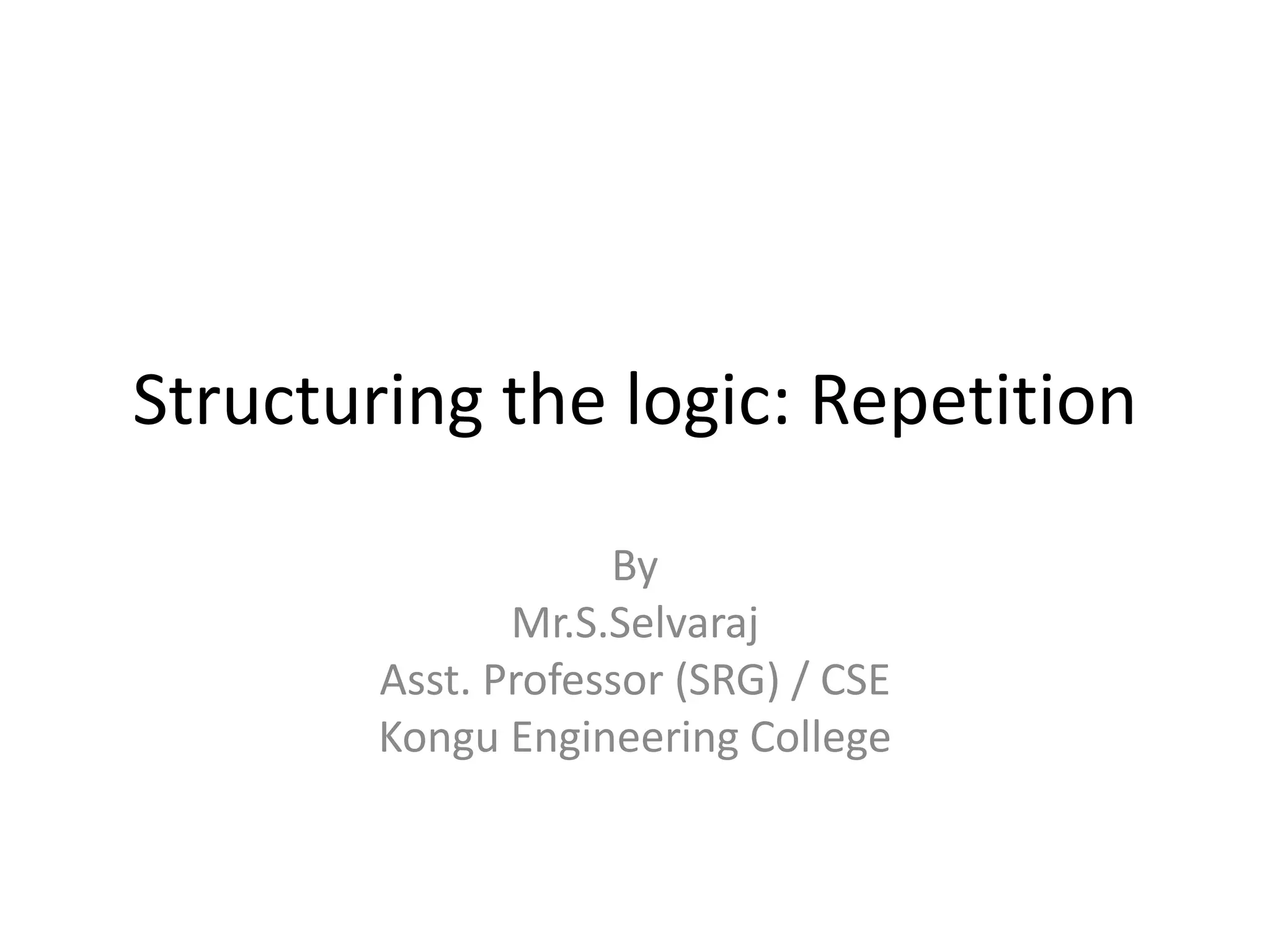 Problem Solving and Programming