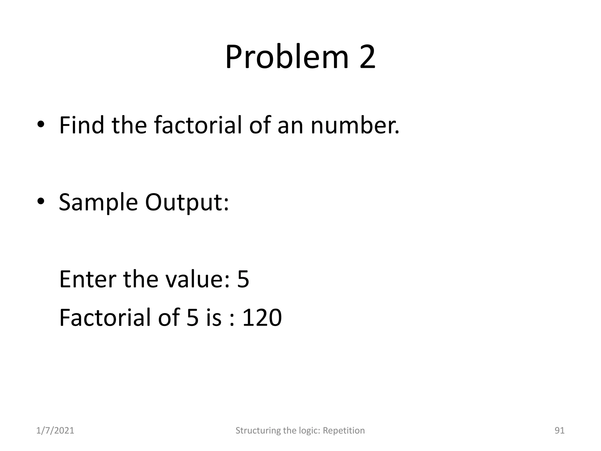 Problem Solving and Programming