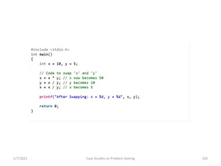 Problem Solving and Programming