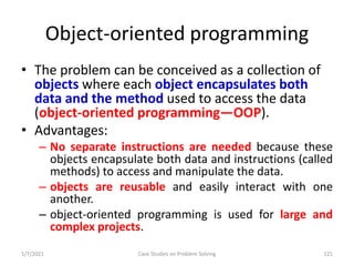 Problem Solving and Programming