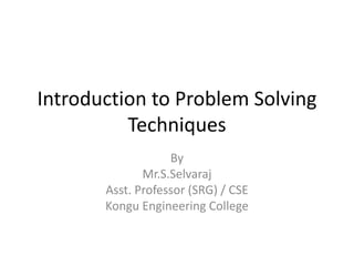 Problem Solving and Programming