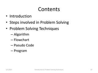Problem Solving and Programming