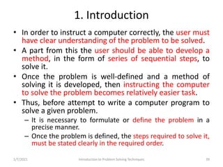Problem Solving and Programming