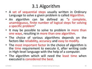 Problem Solving and Programming