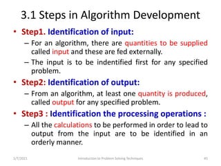 Problem Solving and Programming
