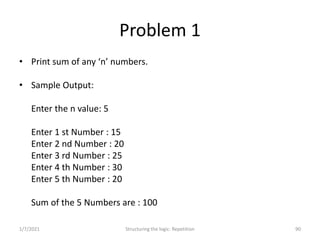 Problem Solving and Programming