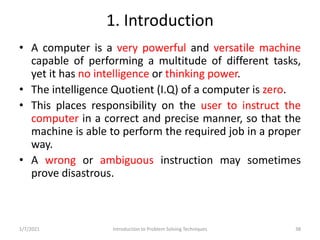 Problem Solving and Programming | PPT image.