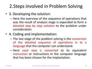 Problem Solving and Programming | PPT