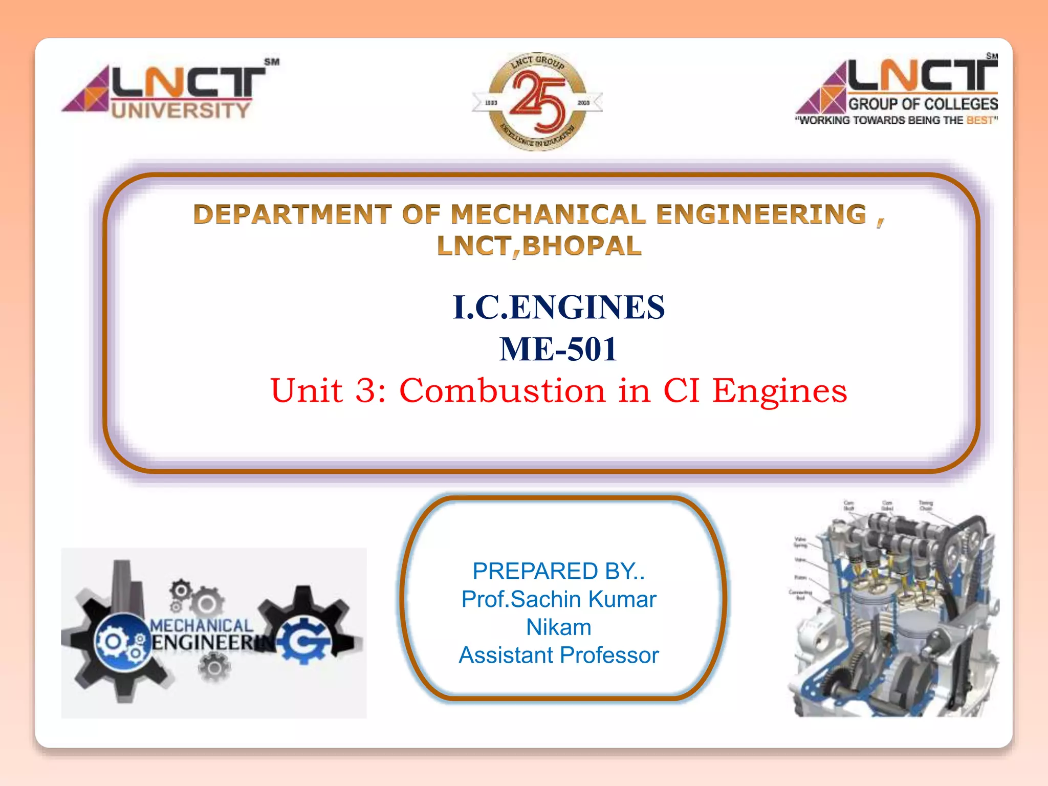 Basic of Combustion in CI Engines PPT