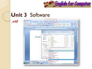 English for Computer unit 3 Software | PDF