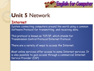 English for Computer Unit 5 Network | PDF