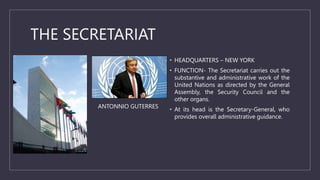 Explain Secretariat Work PPT_UNITED NATIONS AND ITS ORGANISATIONS' with you.pptx
