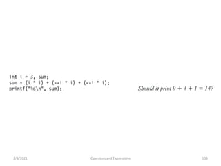 2/8/2021 Operators and Expressions 103
 
