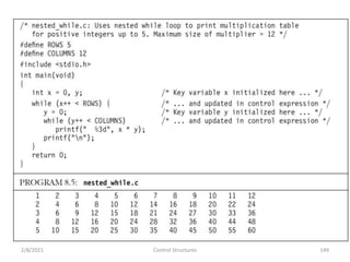 2/8/2021 Control Structures 149
 