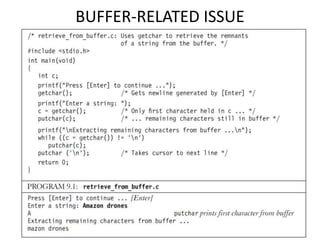 BUFFER-RELATED ISSUE
2/8/2021 IO Functions 188
 