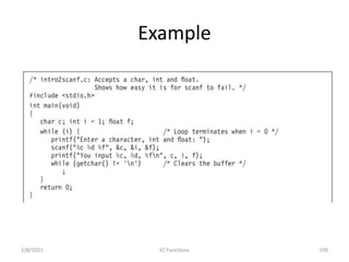 Example
2/8/2021 IO Functions 199
 