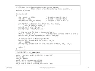 2/8/2021 Data Types Classification 48
 