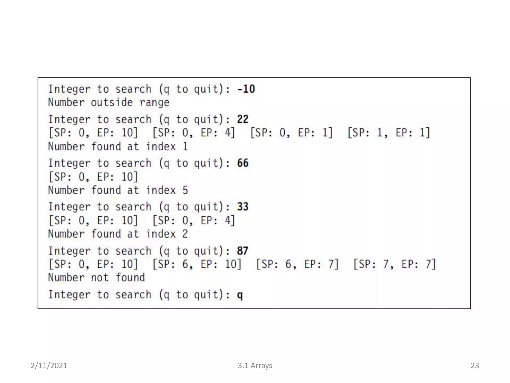 2/11/2021 3.1 Arrays 23
 